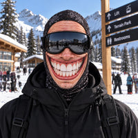 Cagoule de ski visage de vieux — intégrale