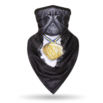 Bulldog with Gold Medal animal face mask
