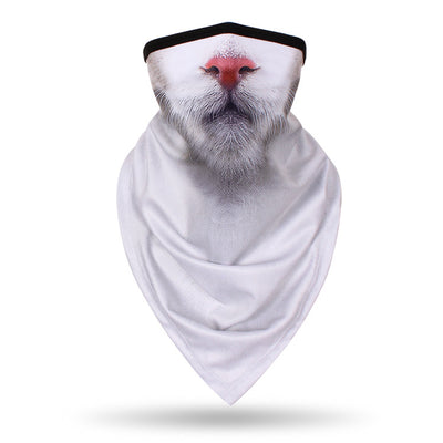 White Cat animal face mask