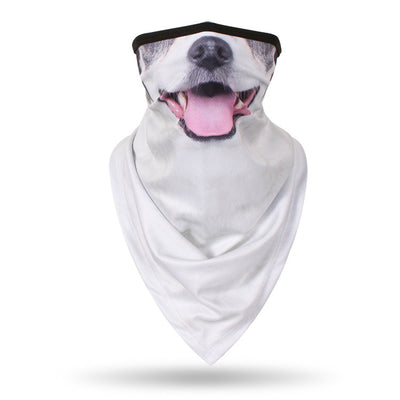 Smiling White Dog animal face mask