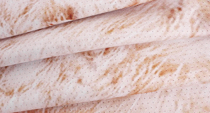 Close-up of the printed fabric